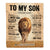 Personalized To My Son Gifts Blanket From Dad Father Always Remember Lion Gifts For Son Birthday Graduation Christmas Customized Fleece Throw Blanket | siriusteestore