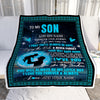 Personalized To My Son Gifts Blanket From Dad Father Promise To Love You Gifts For Son Birthday Graduation Christmas Custom Fleece Throw Blanket | siriusteestore