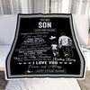 Personalized To My Son Gifts Blanket From Dad Father Wherever Your Journey In Life Father Daughter Birthday Gifts Christmas Customized Fleece Blanket | siriusteestore