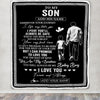 Personalized To My Son Gifts Blanket From Dad Father Wherever Your Journey In Life Father Daughter Birthday Gifts Christmas Customized Fleece Blanket | siriusteestore