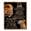 Personalized To My Son Gifts Blanket From Dad Father Wherever Your Journey In Life Lion Daughter Birthday Gifts Christmas Customized Fleece Blanket | siriusteestore