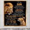 Personalized To My Son Gifts Blanket From Dad Father Wherever Your Journey In Life Lion Daughter Birthday Gifts Christmas Customized Fleece Blanket | siriusteestore