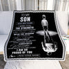 Personalized To My Son Gifts Blanket From Mom Dad Father Mother I Wish You The Strength Son Birthday Gifts Christmas Graduation Custom Fleece Throw Blanket | siriusteestore