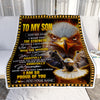 Personalized To My Son Gifts Blanket From Mom Dad Mother Father I Wish You The Strength Eagle Son Birthday Gifts Christmas Graduation Custom Fleece Blanket | siriusteestore