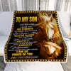 Personalized To My Son Gifts Blanket From Mom Dad Mother Father I Wish You The Strength Horse Son Birthday Gifts Christmas Graduation Custom Fleece Blanket | siriusteestore
