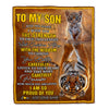 Personalized To My Son Gifts Blanket From Mom Dad Mother Father I Wish You The Strength Tiger Son Birthday Gifts Christmas Graduation Custom Fleece Blanket | siriusteestore