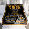 Personalized To My Son Gifts Blanket From Mom Dad Mother Father This Old Tiger Love You Son Birthday Gifts Graduation Christmas Customized Fleece Blanket | siriusteestore
