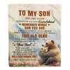 Personalized To My Son Gifts Blanket From Mom Dad Mother Father Whenever Bear Unique Birthday Gifts For Son Graduation Christmas Custom Fleece Throw Blanket | siriusteestore