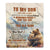 Personalized To My Son Gifts Blanket From Mom Dad Mother Father Whenever Bear Unique Birthday Gifts For Son Graduation Christmas Custom Fleece Throw Blanket | siriusteestore
