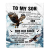 Personalized To My Son Gifts Blanket From Mom Dad Mother Father Whenever Eagle Unique Birthday Gifts For Son Graduation Christmas Custom Fleece Throw Blanket | siriusteestore