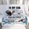 Personalized To My Son Gifts Blanket From Mom Dad Mother Father Whenever Eagle Unique Birthday Gifts For Son Graduation Christmas Custom Fleece Throw Blanket | siriusteestore
