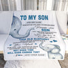 Personalized To My Son Gifts Blanket From Mom Dad Mother Father Whenever Elephant Unique Birthday Gifts For Son Graduation Christmas Fleece Throw Blanket | siriusteestore