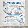 Personalized To My Son Gifts Blanket From Mom Dad Mother Father Whenever Elephant Unique Birthday Gifts For Son Graduation Christmas Fleece Throw Blanket | siriusteestore