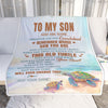 Personalized To My Son Gifts Blanket From Mom Dad Mother Father Whenever Turtle Unique Birthday Gifts For Son Graduation Christmas Custom Fleece Throw Blanket | siriusteestore