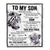 Personalized To My Son Gifts Blanket From Mom Dad Mother Father Whenever White Tiger Unique Birthday Gifts For Son Graduation Christmas Fleece Throw Blanket | siriusteestore