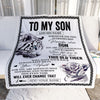 Personalized To My Son Gifts Blanket From Mom Dad Mother Father Whenever White Tiger Unique Birthday Gifts For Son Graduation Christmas Fleece Throw Blanket | siriusteestore