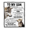 Personalized To My Son Gifts Blanket From Mom Dad Mother Father Whenever Wolf Unique Birthday Gifts For Son Graduation Christmas Custom Fleece Throw Blanket | siriusteestore
