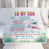 Personalized To My Son Gifts Blanket From Mom Dad Mother Father Whenever You Feel Dragonfly Son Birthday Gifts Graduation Christmas Custom Fleece Blanket | siriusteestore