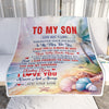 Personalized To My Son Gifts Blanket From Mom Dad Mother Wherever Your Journey In Life Beach Son Birthday Gifts Graduation Customized Fleece Throw Blanket | siriusteestore