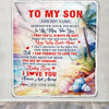 Personalized To My Son Gifts Blanket From Mom Dad Mother Wherever Your Journey In Life Beach Son Birthday Gifts Graduation Customized Fleece Throw Blanket | siriusteestore