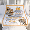 Personalized To My Son Gifts Blanket From Mom Dad Mother Wherever Your Journey In Life Tiger Son Birthday Gifts Graduation Customized Fleece Throw Blanket | siriusteestore