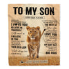 Personalized To My Son Gifts Blanket From Mom Mother Always Remember Lion Gifts For Son Birthday Graduation Christmas Customized Fleece Throw Blanket | siriusteestore