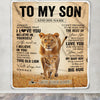 Personalized To My Son Gifts Blanket From Mom Mother Always Remember Lion Gifts For Son Birthday Graduation Christmas Customized Fleece Throw Blanket | siriusteestore