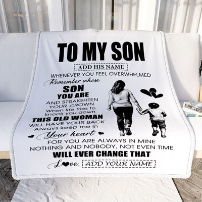 Personalized To My Son Gifts Blanket From Mom Mother Whenever Woman Unique Birthday Gifts For Son Graduation Christmas Custom Fleece Throw Blanket | siriusteestore