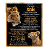 Personalized To My Son Gifts Blanket From Mom Mother Wherever Your Journey In Life Lion Daughter Birthday Gifts Christmas Customized Fleece Throw Blanket | siriusteestore