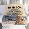 Personalized To My Son Gifts Blanket Tiger From Mom Dad Mother Father You Are My Son Birthday Gifts Graduation Christmas Custom Fleece Throw Blanket | siriusteestore