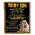 Personalized To My Son Gifts Blanket Tiger I Love You Forever From Mom Dad Son Birthday Gifts Christmas Thanksgiving Graduation Customized Fleece Blanket | siriusteestore