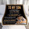 Personalized To My Son Gifts Blanket Tiger I Love You Forever From Mom Dad Son Birthday Gifts Christmas Thanksgiving Graduation Customized Fleece Blanket | siriusteestore