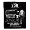 Personalized To My Son Gifts From Dad Father Blanket Don't Give Up Dad Gifts For Son Birthday Graduation Christmas Customized Fleece Throw Blanket | siriusteestore