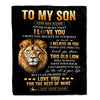 Personalized To My Son Gifts From Dad Father Blanket Old Lion Love You Son Birthday Gifts Graduation Christmas Customized Fleece Throw Blanket | siriusteestore