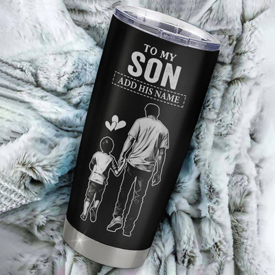 Personalized To My Son Gifts From Dad Father Tumbler Never Forget How Much I Love You Son Birthday Graduation Christmas Gift Custom Stainless Steel Travel Mug | siriusteestore