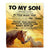 Personalized To My Son Gifts From Mom Dad Mother Father Blanket Don't Give Up Horse Gifts For Son Birthday Graduation Christmas Customized Fleece Blanket | siriusteestore