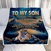 Personalized To My Son Gifts From Mom Dad Mother Father Blanket Don't Give Up Tiger Gifts For Son Birthday Graduation Christmas Customized Fleece Blanket | siriusteestore