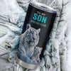 Personalized To My Son Gifts From Mom Dad Mother Tumbler White Tiger Never Forget How Much I Love You Son Birthday Graduation Christmas Custom Stainless Steel Mug | siriusteestore