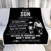 Personalized To My Son Gifts From Mom Mother Blanket Don't Give Up Mom Gifts For Son Birthday Graduation Christmas Customized Fleece Throw Blanket | siriusteestore