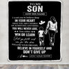 Personalized To My Son Gifts From Mom Mother Blanket Don't Give Up Mom Gifts For Son Birthday Graduation Christmas Customized Fleece Throw Blanket | siriusteestore