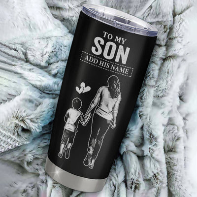 Personalized To My Son Gifts From Mom Mother Tumbler Never Forget How Much I Love You Son Birthday Graduation Christmas Gift Custom Stainless Steel Travel Mug | siriusteestore
