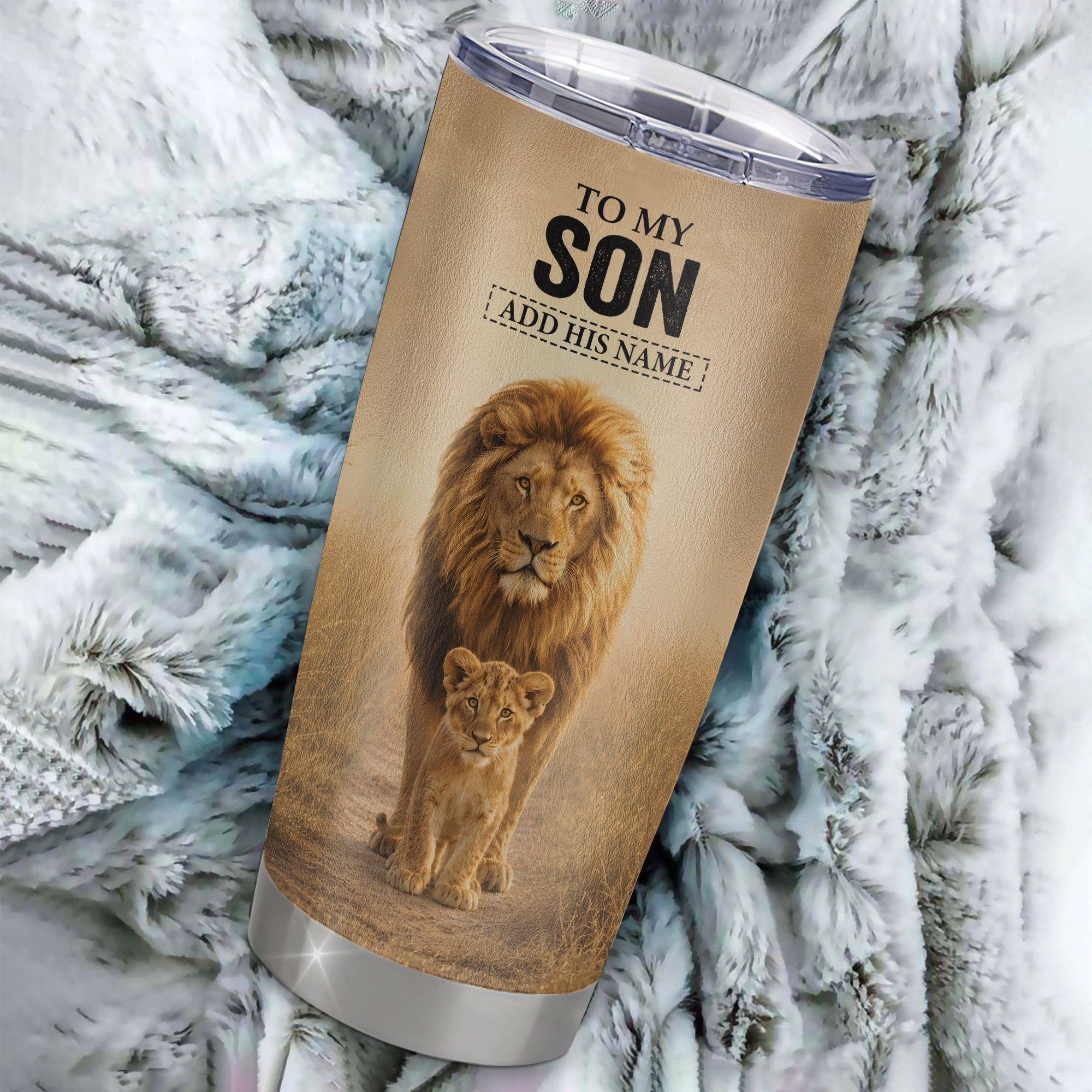 Personalized To My Son Gifts Tumbler From Dad Father Always Remember Lion Gifts For Son Birthday Graduation Christmas Custom Stainless Steel Travel Mug | siriusteestore