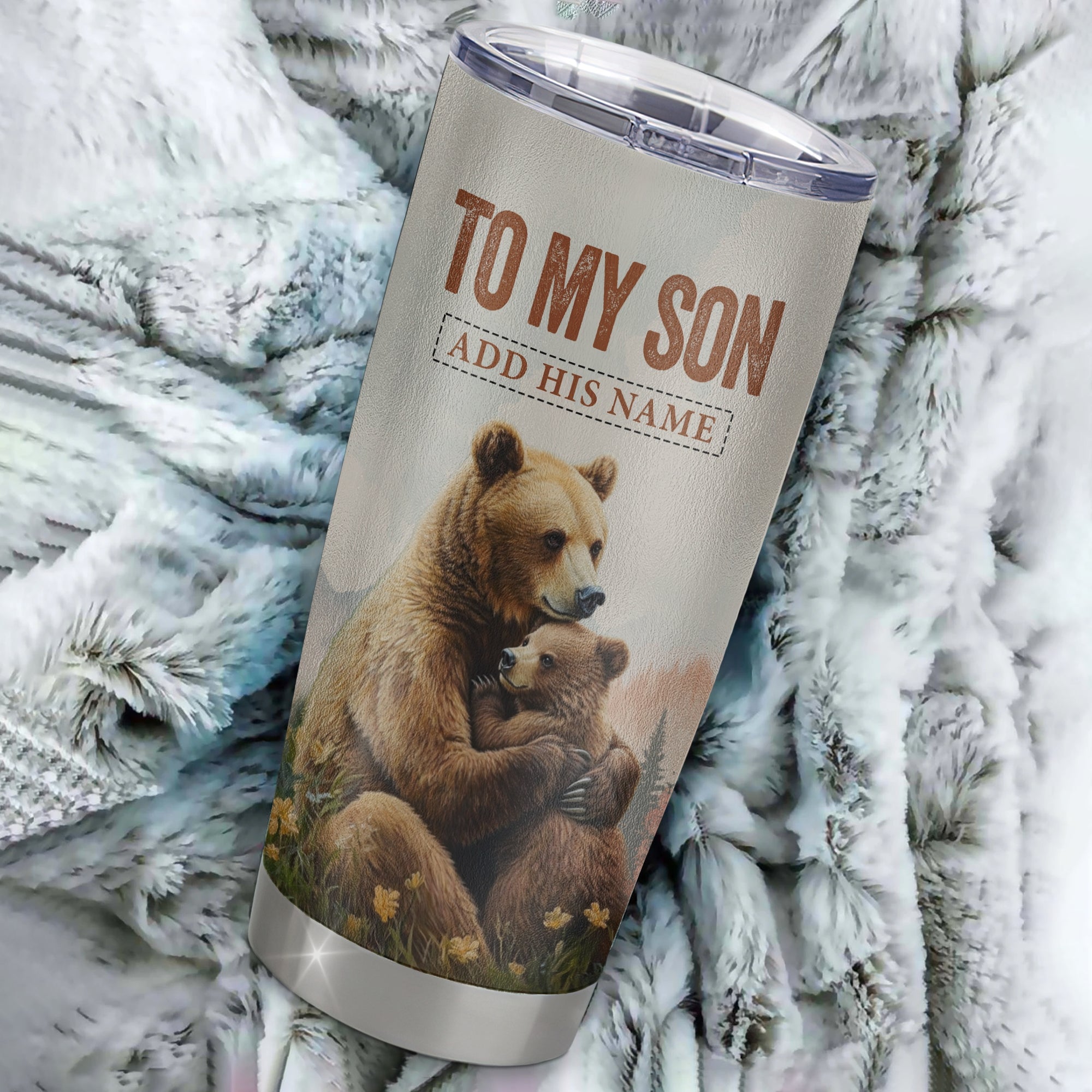 Personalized To My Son Gifts Tumbler From Mom Dad Mother Father Bear My Only Wish For You Son Birthday Gifts Graduation Christmas Custom Stainless Steel Cup Travel Mug | siriusteestore