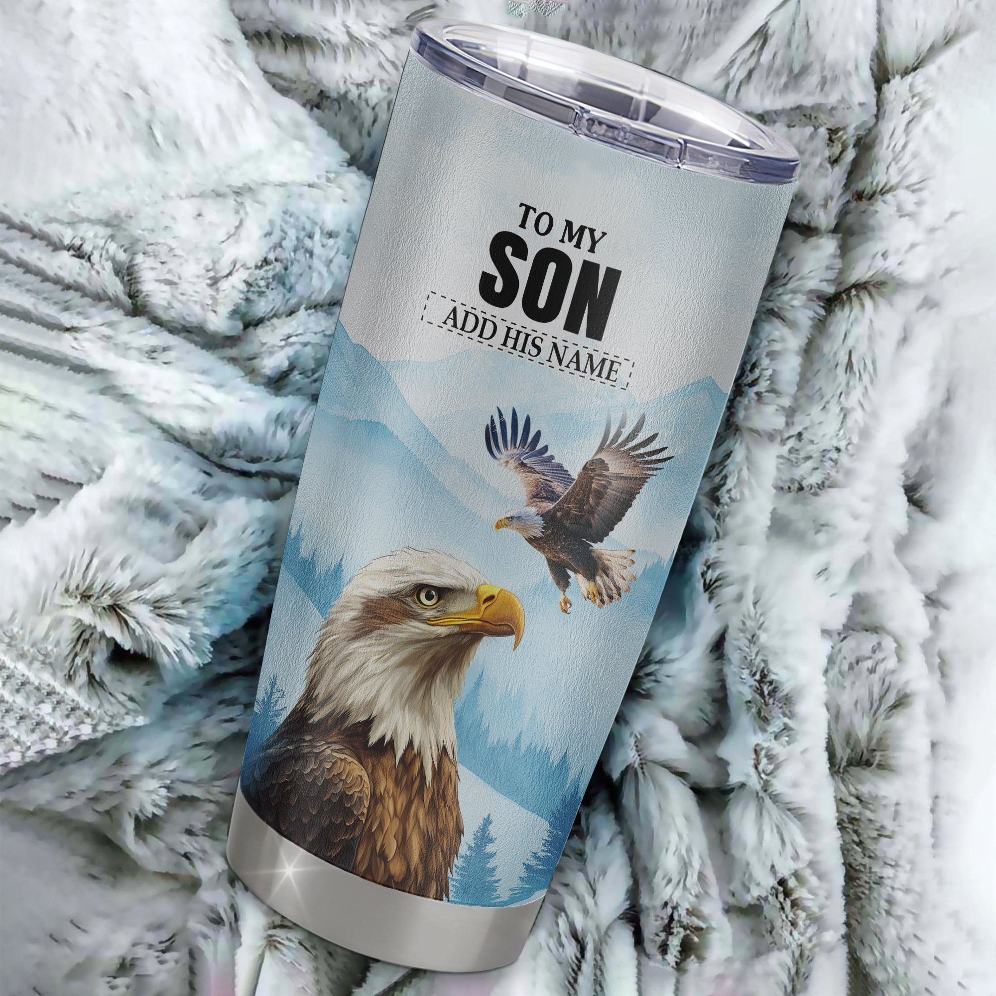 Personalized To My Son Gifts Tumbler From Mom Dad Mother Father Eagle My Only Wish For You Son Birthday Gifts Graduation Christmas Custom Stainless Steel Cup Travel Mug | siriusteestore
