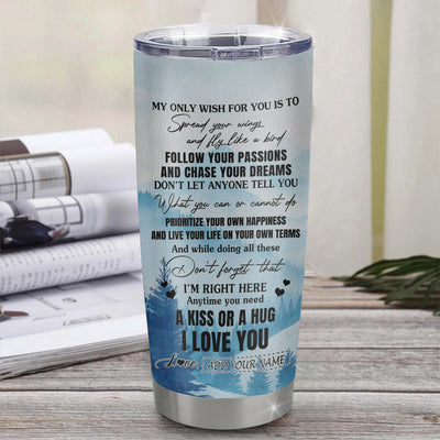 Personalized To My Son Gifts Tumbler From Mom Dad Mother Father Eagle My Only Wish For You Son Birthday Gifts Graduation Christmas Custom Stainless Steel Cup Travel Mug | siriusteestore