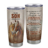 Personalized To My Son Gifts Tumbler From Mom Dad Mother Father Horse My Only Wish For You Son Birthday Gifts Graduation Christmas Custom Stainless Steel Insulated Mug | siriusteestore
