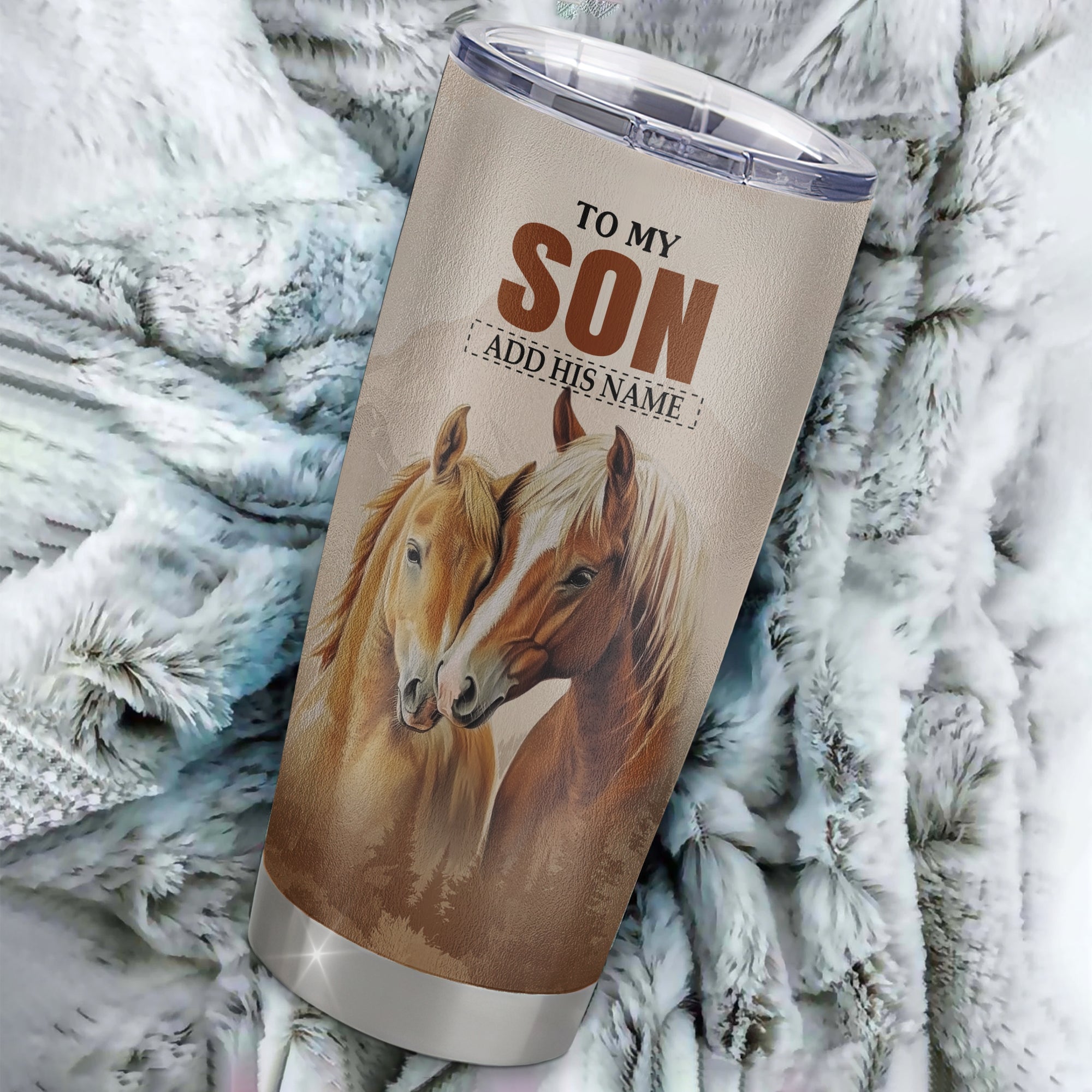 Personalized To My Son Gifts Tumbler From Mom Dad Mother Father Horse My Only Wish For You Son Birthday Gifts Graduation Christmas Custom Stainless Steel Insulated Mug | siriusteestore