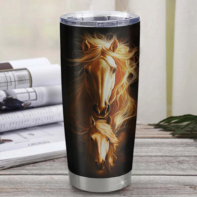 Personalized To My Son Gifts Tumbler From Mom Dad Mother Father I Wish You The Strength Horse Son Birthday Gifts Christmas Graduation Custom Stainless Steel Travel Mug | siriusteestore
