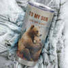 Personalized To My Son Gifts Tumbler From Mom Dad Mother Father Whenever Bear Unique Birthday Gifts For Son Graduation Christmas Custom Stainless Steel Cup Travel Mug | siriusteestore