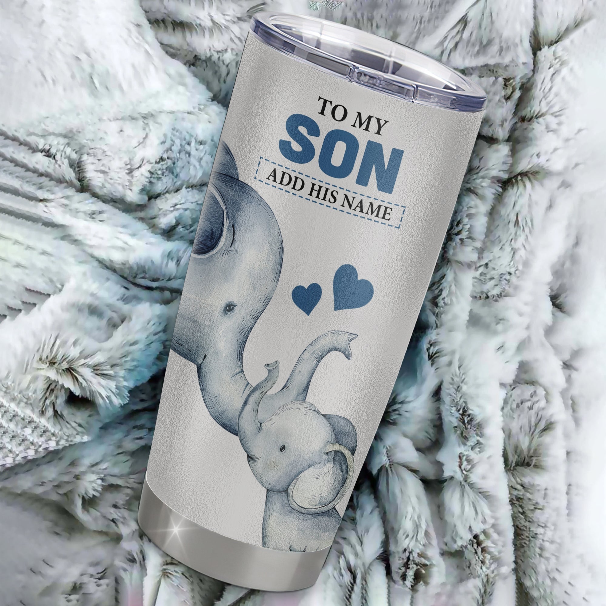 Personalized To My Son Gifts Tumbler From Mom Dad Mother Father Whenever Elephant Unique Birthday Gifts For Son Graduation Christmas Custom Stainless Steel Travel Mug | siriusteestore